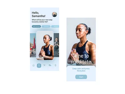 Time to meditate app design design fitness app meditate meditation meditation app sport yoga yoga app