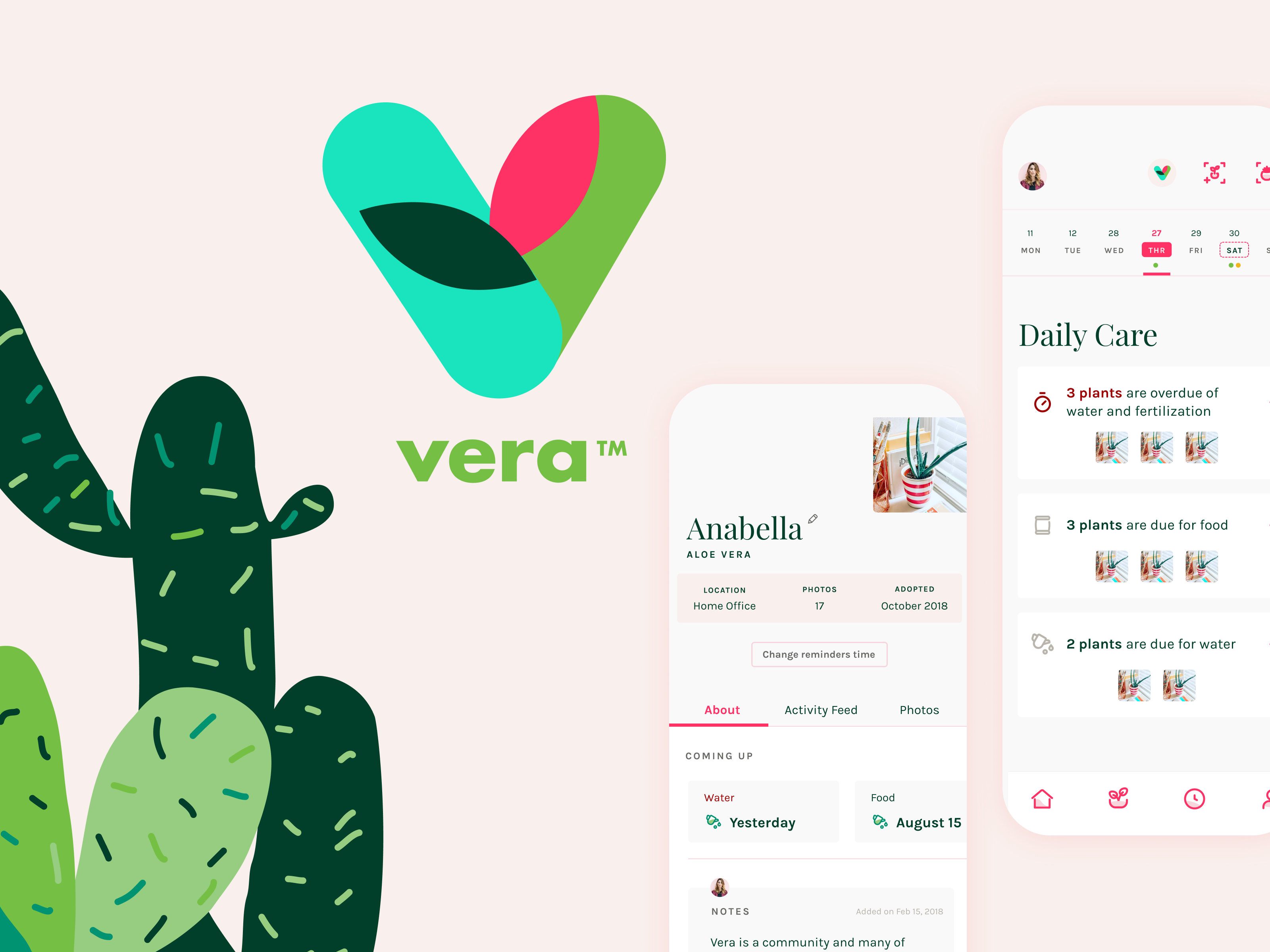 Example of Vera: Plant care management app