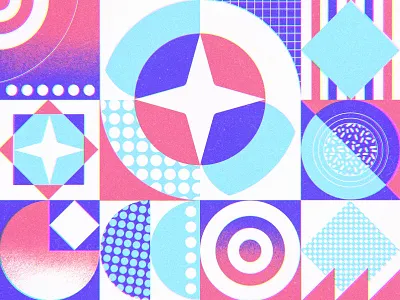 Oh! Valentino Geometric Concept abstract background eye pattern shapes vectorial
