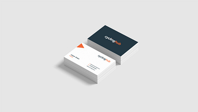 CyclingHub Business Cards branding business card cycling design graphic design logo social media triangles