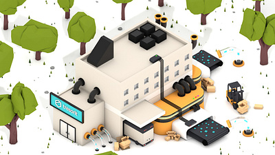 Encryption Factory 3d 3d art 3d artist cinema4d encrypt encryption factory illustration illustrator isometric isometric art isometric illustration isometry low poly low poly lowpoly lowpolyart minimal