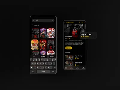 Ewaen Mobile africa mobile design movies movies app netflix streaming app uiux uiuxdesign yellow