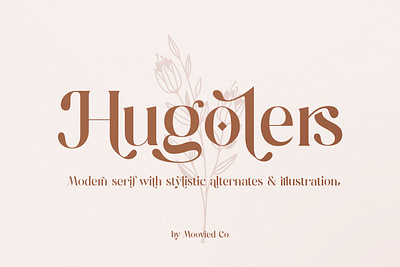 Hugolers Stylish & Floral bold calligraphy font design elegant fonts floral flowers font font design fonts graphic graphic design graphics lettering logo luxury fonts modern fonts stylish stylish font typeface typography