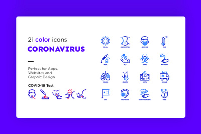 Coronavirus COVID-19 | 42 Icons Set 2019 ncov airborne caution contact coronavirus covid 19 disease fever icon icon design icon set icons illness infection mask medical quarantine surgical test virus