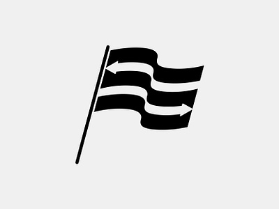 Transfer Flag black flat football football club football icon football logo football player icon illustration monogram stripes waving waving flag