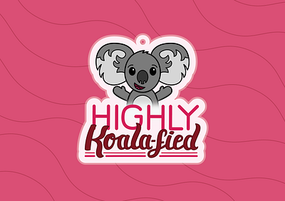 Koala Charm charm illustration koala logo pink red vector