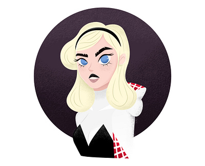 Gwen Stacy digital art illustration