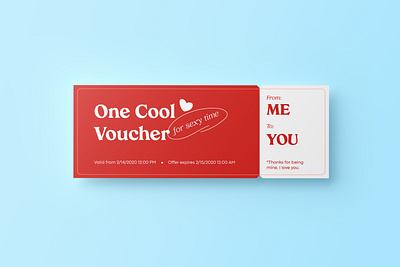 Valentine's Day Voucher brand brand identity coupon personalized valentines valentines day