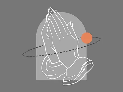 pray for rotation creation design illustration michelangelo minimal pray