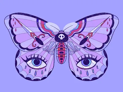Memento Mori 2020 aesthetics butterfly design graphic design grunge illustration memento mori moth