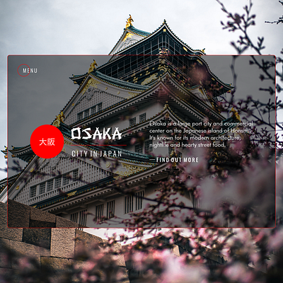 Osaka Design art banner design design interface interface design japan minimal mockup design osaka ui ux web website