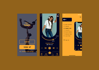 TUNES: Your Favorite Radio Stations, Anywhere, Anytime app design ux