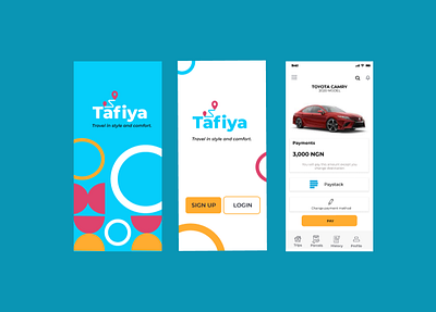 Tafiya: Travel in style and comfort app design ux