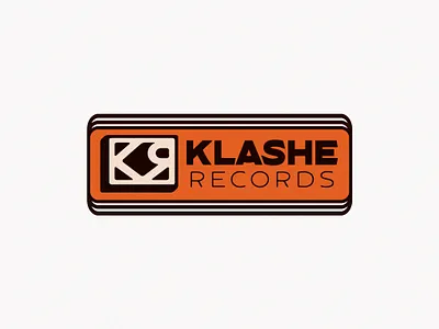 Klashe Records branding flat groovy icon identity inspiration label logo music negativespace orange pop record recordlabel records retro typography vintage vinyl