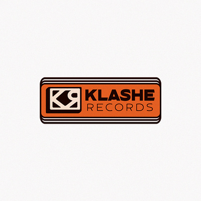 Klashe Records branding flat groovy icon identity inspiration label logo music negativespace orange pop record recordlabel records retro typography vintage vinyl