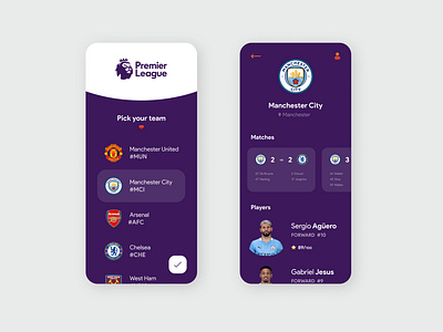 Premier League App adobexd app application design dizajn figma football graphics premierleague prototype sketch ui uidesign uiux uix user experience user interface userexperience userinterface uxdesign