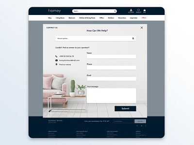 Contact Page | Website Design app design contact page furniture store interface interface design ui ui design ux ux ui ux design web web design website website design