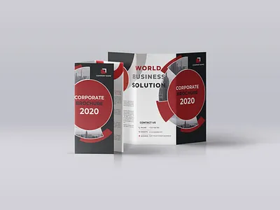 Tri-Fold Corporate Brochure brand identity brand new corporate bruchure template illustration image mockup mordern new simple square brochure swiss template tri fold brochure template unique vector