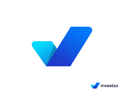 Investzo Logo Concept For Invest Company 3d logo design abstract logo idea app logo design blue gradients logo branding growth icon design icon shadow modern gradient invest investor investing letter lettering icon mark light fast smart logo designer logos marketing connection social modern icon online business right