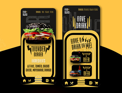 1FOOD IN BLACK! adobe xd adobecc adobephotoshop adobexd app application beer food food app foodapp graphic graphicdesigner ui ui ux ui design uidesigner ux uxdesigner xd xd design