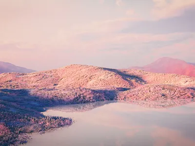 Candyland 3d 3d art 3d artist cinema4d flowers landscape landscape illustration landscapes octane render water