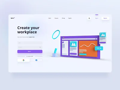 Space 📌 interaction interaction design interface design minimal task manager ui uidesign ux design uxdesign website workspace