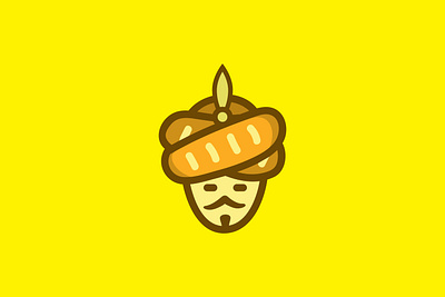 Sultan Bread Logo brand branding caricature character design illustration logo mascot vector
