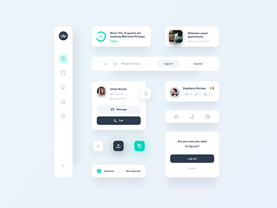 Wp - Partner app components clean components dashboard design driver guest host hotel minimal track tracking travel ui kit web app web application design white