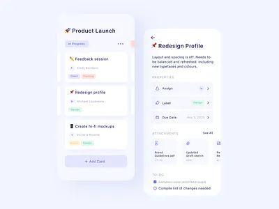 Kanban Board app design dailyui kanban kanban board mobile design productivity project management tool task app tasks ui ui design