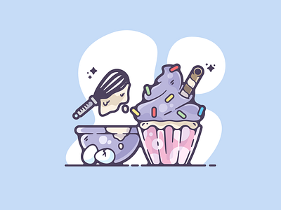 Cupcake adobe art cartoon clean color creative cupcake designer dribbble flat graphic graphic design illustration illustrator modern portfolio shot simple sweet