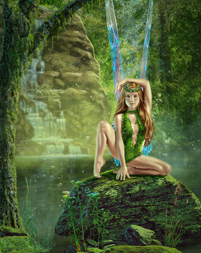 Faery cover art fantasy illustration