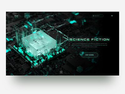 Tech style c4d 2020 c4d design octane ui webdesign