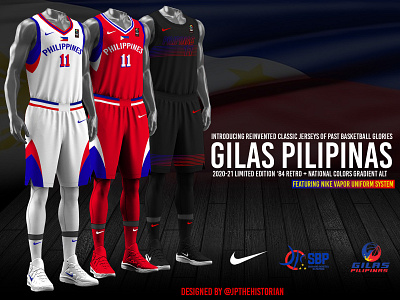 2020-21 Gilas Pilipinas Retro Nike Jerseys #3 basketball jerseys branding jersey design sports branding