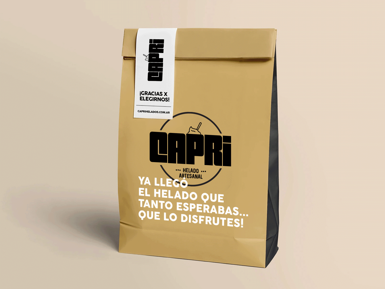 Capri | Homemade Ice Cream from Argentina branding colors concept design ice cream ice cream logo logo packaging packaging design