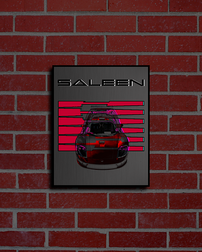 Saleen S7 Poster adobe photoshop car cars design poster poster art poster design posters s7 saleen supercar typography