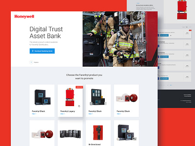 Honeywell Website alarm ecommerce emergency fire firefighter flame honeywell minneapolis minnesota mn product protection safety shop store ui web design website