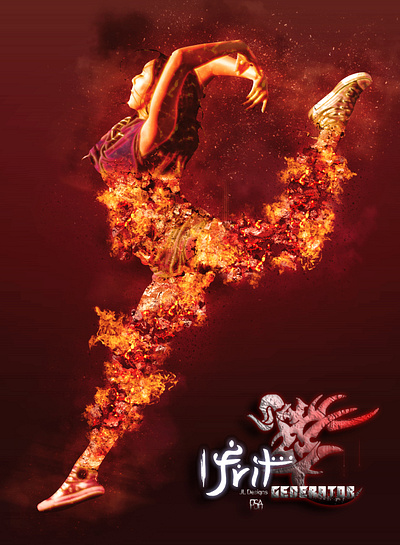 Ifrit Photoshop Action action cinematic colorful dance dark red dust element elemental epic fiery fire flames fog hell jumping red smoke style