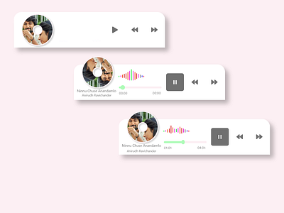 Play-Music component microinteraction prototype ui user interface design ux