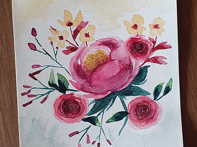 Watercolor Flowers art drawing flowers illustration painting traditional art traditional painting watercolor watercolor art watercolor painting