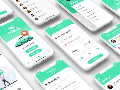 Car pool App concept app app design application mobile ui uiinspirations uiux