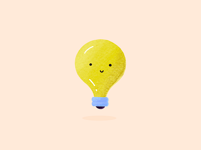 Bright Idea blue bright icon idea illo lightbulb yellow