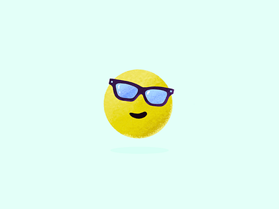 Cool Emoji cool emoji glasses icon illo smile stickermule yellow