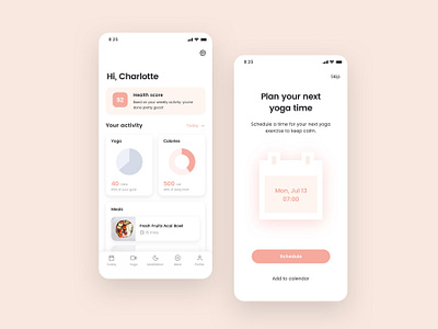 User profile UI screen design adobe xd figma fitness fitness app meditation app mobile mobile app mobile app ui design profile screen profile ui sketchapp ui ui kit ui ux design user profile workout app yoga app 应用 应用界面 设计