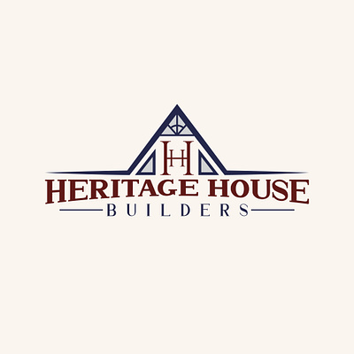 Heritage House Builders logo brand identity branding business cards business logo company brand logo company logo icon logo logodesign typography