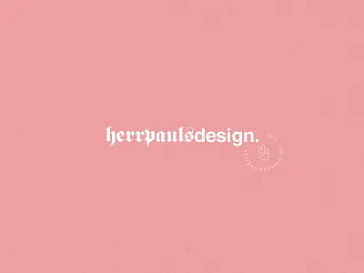 Logo Herrpaulsdesign branding corporate design design editorial design landing page logo minimal pink typography ui website