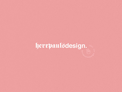 Logo Herrpaulsdesign branding corporate design design editorial design landing page logo minimal pink typography ui website