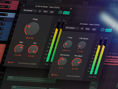 Fancy Reaplugs: Kicker + Exciter audio app daw desktop app desktop ui music production vst