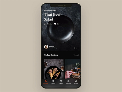 Recipe app home screen UI design adobe xd app designer figma food app food recipes mobile mobile app mobile app ui design recipes app sketchapp ui ui design ui kit ui ux design video app 应用 应用界面 设计