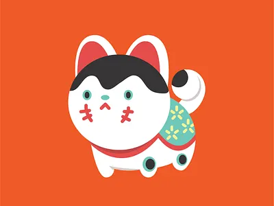 Inu hariko cool cute dog hariko inu japanese kawaii vector
