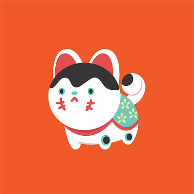 Inu hariko cool cute dog hariko inu japanese kawaii vector